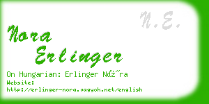 nora erlinger business card